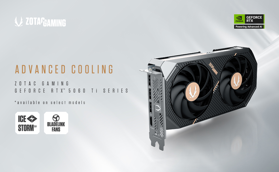 ZOTAC AMP GeForce RTX 5060 Ti 8GB 128-Bit GDDR7 DLSS 4.0 PCI